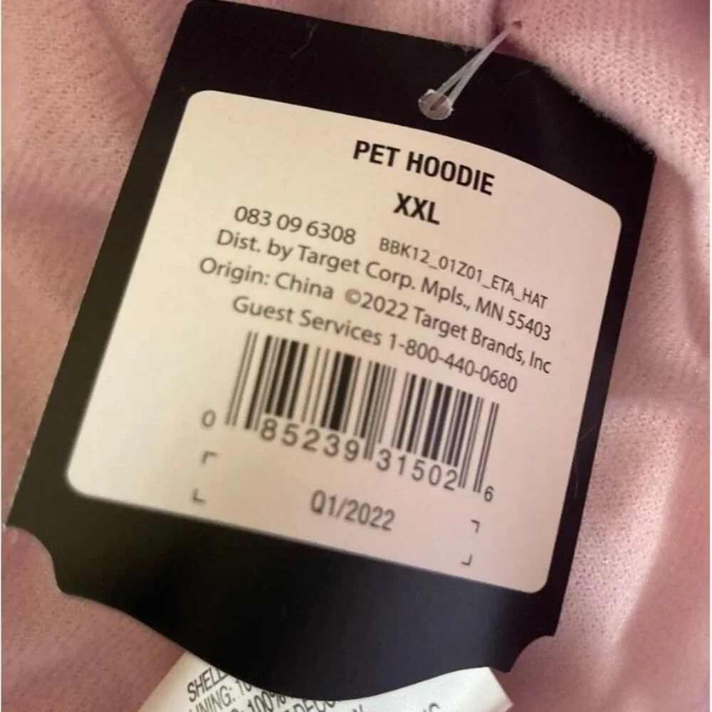 Hyde & EEK Halloween Unicorn Plush Hoodie Dog Costume Pink Size XXL